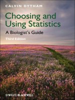 Choosing and using statistics a biologists guide (3rd edition) by calvin detham 