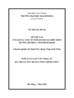 Ứng dụng ảnh vệ tinh đánh giá diễn biến đường bờ biển, tỉnh bình định