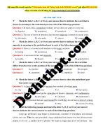 BỘ đề THI THPT QUỐC GIA CHUẨN cấu TRÚC bộ GIÁO môn tiếng anh   gv nguyễn quỳnh trang file word có lời giải chi tiết đề số (6) 