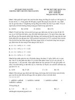 Đề thi thử THPT QG sinh học 2015   THPT chuyên thái nguyên lần 1 