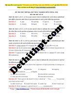 BỘ đề THI THPT QUỐC GIA CHUẨN cấu TRÚC bộ GIÁO môn tiếng anh   gv nguyễn quỳnh trang file word có lời giải chi tiết đề số (19) 