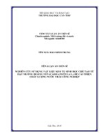 Nghiên cứu sử dụng vật liệu keo tụ sinh học chế tạo từ hạt muồng hoàng yến (cassia fistulal ) để cải thiện chất lượng nước thải công nghiệp tt