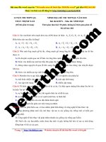 Đề thi minh họa THPT QG năm 2018   môn sinh   thầy thịnh nam   file word có lời giải chi tiết 