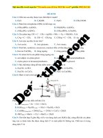 Đi thi môn hóa có lời giải năm 2018    gv lê đăng khương – đề số (1) 