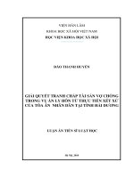 Giải quyết tranh chấp tài sản vợ chồng trong vụ án ly hôn từ thực tiễn xét xử của tòa án nhân dân tại tỉnh hải dương
