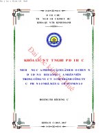 Ảnh hưởng của phong cách lãnh đạo chuyển đổi đến sự hài lòng trong công việc của nhân viên tại chi nhánh công ty cổ phần 1 5 nhà máy gạch tuynen 1 5