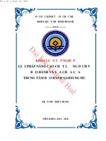 Giải pháp nâng cao chất lượng dịch vụ bảo hành và sửa chữa của trung tâm bảo hành samsung huế 