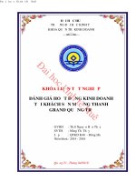 Đánh giá hoạt động kinh doanh tại khách sạn mường thanh grand quảng trị