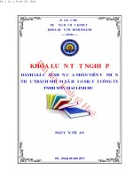 Đánh giá cảm nhận của nhân viên về nhận thức trách nhiệm xã hội doanh nghiệp (CSR) tại công ty TNHH MTV mai linh huế 