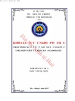 Phân tích các yếu tố tạo động lực làm việc cho nhân viên tại khách sạn eldora huế 