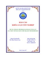 ÁP DỤNG mô HÌNH IPA ĐÁNH GIÁ NĂNG lực của NHÂN VIÊN bán HÀNG TRÊN địa bàn THÀNH PHỐ HUẾ 