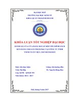 Đánh giá của cửa hàng bán lẻ đối với chính sách bán hàng cho sản phẩm pg tại công ty TNHH TMTH tuấn việt, chi nhánh huế 