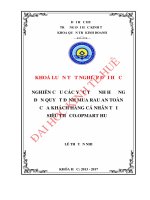 Nghiên cứu các yếu tố ảnh hưởng đến quyết định mua rau an toàn của khách hàng cá nhân tại siêu thị co opmart huế 