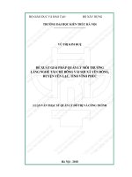 Đề xuất giải pháp quản lý môi trường làng nghề tái chế bông vải sợi xã yên đồng, huyện yên lạc, tỉnh vĩnh phúc (tt 