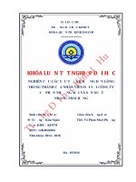 Nghiên cứu các yếu tố ảnh hưởng đến lòng trung thành của nhân viên đối với công ty cổ phần thương mại và sản xuất nhang thái hưng  