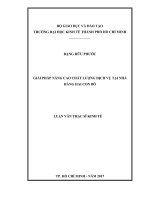 Giải pháp nâng cao chất lượng dịch vụ tại nhà hàng hai con bò 