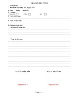 Nhật ký thi công, Nhật ký thi công