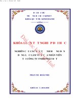 Nghiên cứu các yếu tố ảnh hưởng đến động lực làm việc của nhân viên tại công ty trách nhiệm hữu hạn phát đạt 