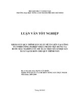 KHẢO SÁT QUY TRÌNH SẢN XUẤT MÌ ĂN LIỀN TẠI CÔNG TY TNHH CÔNG NGHIỆP THỰC PHẨM VIỆT HƯNG VÀ BƯỚC ĐẦU NGHIÊN CỨU ĐỀ XUẤT MỘT SỐ CƠ HỘI SẢN XUẤT SẠCH HƠN CHO QUY TRÌNH NÀY