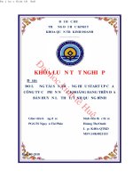 Đo lường tài sản thương hiệu start up của công ty cổ phần nước khoáng bang trên địa bàn huyện lệ thủy, tỉnh quảng bình 