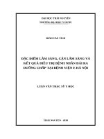 Đặc điểm lâm sàng, cận lâm sàng và kết quả điều trị bệnh nhân đái ra dưỡng chấp tại bệnh viện e hà nội 