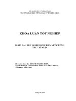 BƯỚC ĐẦU THỬ NGHIỆM CHẾ BIẾN NƯỚC UỐNG TẮC – XÍ MUỘI