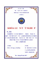 Nghiên cứu các nhân tố ảnh hưởng đến quyết định vay vốn của khách hàng cá nhân tại ngân hàng thương mại cổ phần đầu tư và phát triển việt nam trên địa bàn thừa thiên huế 