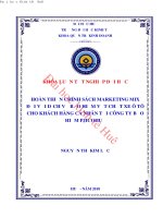 Hoàn thiện chính sách marketing   mix đối với dịch vụ bảo hiểm vật chất xe ô tô cho khách hàng cá nhân tại công ty bảo hiểm PJICO huế 