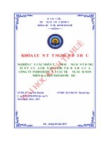 Nghiên cứu các nhân tố ảnh hưởng đến ý định tiếp tục lựa chọn mua thiết bị dạy học của công ty TNHH HITEC tại các trường mầm non trên địa bàn thành phố huế 