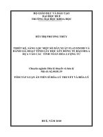 Thiết kế, sàng lọc một số dẫn xuất flavonoid và đánh giá hoạt tính gây độc lên dòng tế bào hela dựa vào các tính toán hóa lượng tử (tt) 