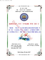 Ảnh hưởng của văn hóa doanh nghiệp đến sự cam kết gắn bó của nhân viên tại công ty cổ phần dệt may phú hòa an 