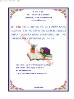Thực trạng và giải pháp nâng cao hoạt động tín dụng khách hàng cá nhân tại ngân hàng TMCP công thương vietinbank chi nhánh quảng trị