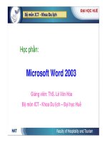 BÀI GIẢNG PHẦN mềm SOẠN THẢO văn bản WORD_có bài thực hành kèm theo