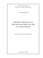 Phương trình hàm và một số tính chất cực trị của hàm số học 