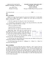 ĐỀ VÀ ĐÁP ÁN THI DIỄN TẬP HỌC SINH GIỎI LỚP 9 MÔN VẬT LÝ