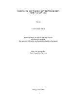 Khóa luận được đệ trình để đáp ứng yêu cầu cấp bằng Kỹ sư ngành Bảo quản chế biến nông sản thực phẩm và dinh dưỡng người