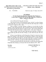 TỜ TRÌNH Về việc đề nghị công nhận Ban Chấp hành, Ban Thường vụ và chức danh Chủ tịch, Phó Chủ tịch Hội Nông dân xã Thạnh Lợi