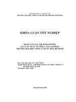 KHẢO SÁT GIÁ TRỊ DINH DƯỠNG CỦA CÁC SUẤT ĂN TRƯA TẠI CANTEEN TRƯỜNG ĐẠI HỌC NÔNG LÂM TP. HỒ CHÍ MINH