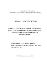 Khoá luận được đệ trình để đáp ứng yêu cầu cấp bằng Kỹ sư ngành Chế Biến và Bảo Quản Nông Sản Thực Phẩm