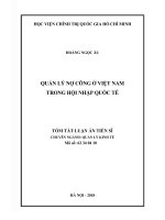 Quản lý nợ công ở việt nam trong hội nhập quốc tế  tt 