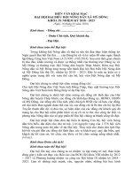 DIỄN VĂN KHAI MẠC ĐẠI HỘI ĐẠI BIỂU HỘI NÔNG DÂN XÃ MỸ ĐÔNG