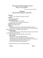 BIÊN BẢN Họp Chi Hội Chữ Thập Đỏ Trường Tiểu học Thạnh Lợi