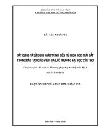 Xây dựng và sử dụng giáo trình điện tử khoa học trái đất trong đào tạo giáo viên địa lí ở trường đại học cần thơ tt 