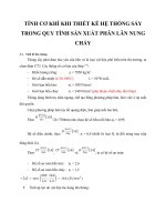 TÍNH cơ KHÍ KHI THIẾT kế hệ THỐNG sấy TRONG QUY TÌNH sản XUẤT PHÂN lân NUNG CHẢY 