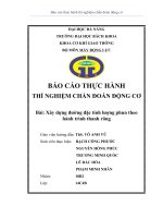 BÁO cáo THỰC HÀNH THÍ NGHIỆM CHẨN đoán ĐỘNG cơ, đại học BÁCH KHOA đà NẴNG 