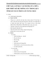 CHẾ tạo, lắp đặt, vận HÀNH, sửa CHỮA KHI THIẾT kế hệ THỐNG sấy TRONG QUY TÌNH sản XUẤT PHÂN lân NUNG CHẢY 