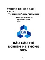 BÁO CÁO THÍ NGHIỆM HỆ THỐNG ĐIỆN