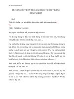 ĐỀ CƯƠNG ôn THI AN TOÀN LAO ĐỘNG và môi TRƯỜNG CÔNG NGHIỆP