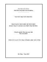 Nhận dạng nhãn hiệu để phân biệt rượu thật và rượu giả trên thị trường