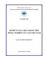 Hành vi tẩy chay hàng tiêu dùng -Nghiên cứu tại Việt Nam